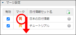 日付情報セットの順番の変更