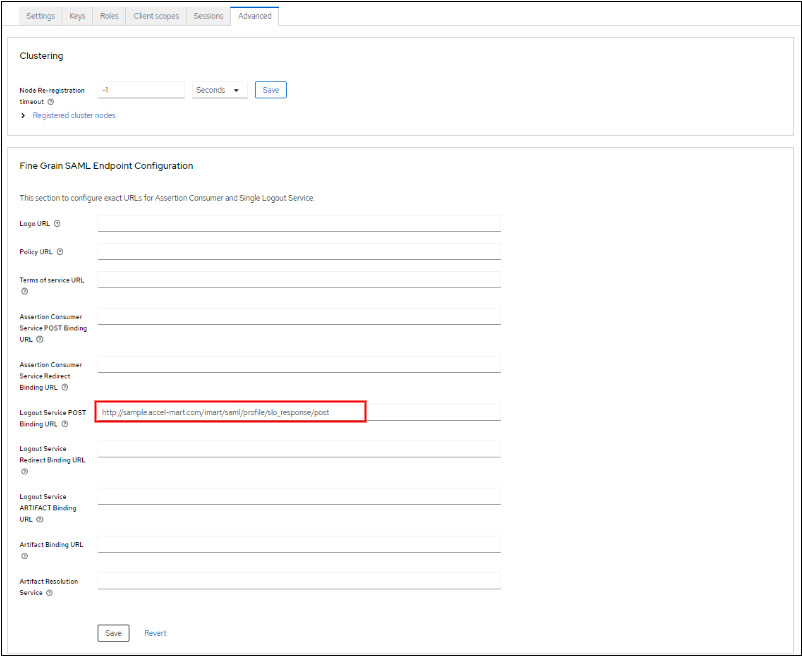 Advanced - Fine Grain SAML Endpoint Configuration