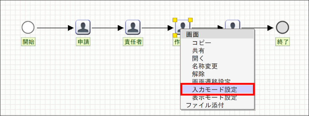 入力モード設定