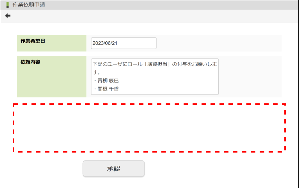 「責任者」ノードでの表示内容